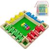 VingaHouse Shut The Box Classico Gioco da Tavolo in Legno, Gioco di Dadi Giocattolo da Viaggio Gioco per 4 Giocatori con Borsa Conservazione per l'allenamento di Logica Matematica Regalo per Bambini -multicolore