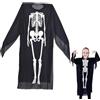 KOIROI Costume Scheletro per Bambino e Bambina, Costumi Halloween Bambini Scheletro, Party Costume da Scheletro per Bambini, Halloween Scheletro Fancy Dress Up, Costume Zombie Bambino per Ragazzi e Ragazze