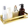 IGNPION Mensola portaoggetti angolare per doccia, in acciaio inox, accessori da bagno, mensole da parete per doccia, organizer per cucina, hotel (oro, 30 cm)