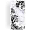HopMore Marmo Cover per Samsung Galaxy A6 2018 Silicone Morbido Disegni Marble Bianca Custodia Samsung A6 Creativa Belle Antiurto Case Morbide Gomma Protettiva Caso Molle - Fiore Nero