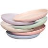 Zuvo Set di 6 piatti in plastica riutilizzabili, infrangibili, 20,3 cm, lavabili in lavastoviglie e forno a microonde, colori assortiti