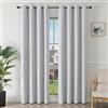 Joydeco Tende Oscuranti per Interni 2 Pezzi L 140 x A 220, Tende Termiche Isolanti con Occhielli per Soggiorno e Camera da Letto Moderne Blackout Curtains, Grigio Bianco
