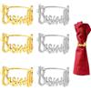 RDNKVB 6 Pezzi Oro Bismillah Lettere in Metallo Porta tovagliolo Set Lettere alfabetiche Porta tovagliolo Decorazione da Tavolo per Matrimoni, Feste, Ringraziamento