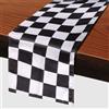 Fililogor Runner da tavolo, colore nero, bianco, motivo a quadri, runner da tavolo, rettangolare, moderno, per casa, cucina, caffetteria, ristorante, casa colonica, decorazione per feste, 30 x 275 cm