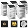 Uncle Paul 80 Capsule per Monete Portamonete con Guarnizioni Nere di 5 Dimensioni | Uncle Paul 20/25/30/35/40mm Portamonete Trasparenti per Forniture per la Raccolta Monete Argento Sterline Centesimi DC074080