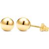 KEZEF Orecchini a da donna in oro giallo 14K - Orecchini a riempiti d'oro - Borchie a sfera da 6 mm