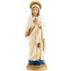 DRW Figura Sacro Cuore di Maria in Resina Dipinta a Mano 4x4x12 cm
