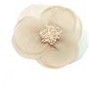 Meilliwish Nuovo stile Elegante Panno di seta Bellissimo Fiore Clip artiglio per capelli Perno di capelli per le donne ragazze (A93)(Khaki)
