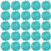FagusHome, 30 capi di ortensie in seta artificiali, fiori artificiali con steli per decorazione della casa e del matrimonio (Blu fluorescente)