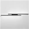 PRESDE Lampada da specchio a LED per bagno 100cm，32W,2560lm，Bianco Freddo 6000K，Luce da Specchio Bagno Moderno Nero [Classe di efficienza energetica E]