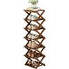 Generic Scarpiera Legno, Scarpiera Pieghevole, Scarpiera salvaspazio Slim Ingresso, Scaffale per Scarpe, Mobile Portaoggetti, Stoccaggio Verticale Stretta per Ingresso, Bagno, Soggiorno e Corridoio