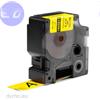 DYMO COMPATIBILE NASTRO IN VINILE 24mm x 5.5mt NERO su GIALLO COMPATIBILE Rhino 4200,5200,5000,6000 (1805431) - S0718470