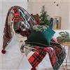 Carillo Home Plaid imbottito in velluto e peluche con pompon 130x170 cm