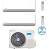 Midea Climatizzatore Condizionatore Midea Breezeless-E Wifi R32 Dual Split 9000 + 9000 BTU con U.E. M2OE-18HFN8-Q INVERTER Classe A++/A+