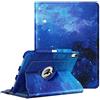 FINTIE Custodia rotante per iPad Air 11 (2024) M2, iPad Air 6a/5a/4a generazione (2024/2022/2020) - [360 Rotazione] Custodia con supporto regolabile con portapenne, cielo stellato