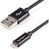 StarTech.com Cavo connettore Lightning a 8 pin Apple a USB da 1m per iPhone / iPod / iPad, Nero, Ricarica e sincronizza (USBLT1MB)