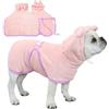 Fnaobai Accappatoio per cani e gatti assorbente, ad asciugatura rapida, carino asciugamano da bagno per cani, cappotto con cappuccio, colletto regolabile e cintura addominale per piscina, spiaggia