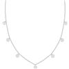 BONNYBIRD® Collana Estiva Donna Argento Acciaio Chirurgico Inossidabile Inox Anallergici Senza Nichel Free Tondo Cerchio Celicata Estate Disco Piastrine con Placca Gioielli Impermeabile
