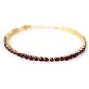 WONDER COMPANY Srl COLLANA TENNIS DORATO CRISTALLI RUBINO