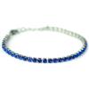 WONDER COMPANY Srl COLLANA TENNIS ACCIAIO CRISTALLI ZAFFIRO