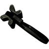 GARDINIA Gancio a X con ganci per tende (ganci per pieghe), per binario per tende o bastone per tende con binario interno, per larghezza binario 5,3-6,3 mm, plastica, nero, 25 pezzi