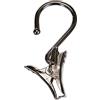 Gardinia Ganci con Clip per Set con Cavo per Tenda, 20 Pezzi, Metallo, Nichel