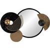 BigBuy Home Decorazione da parete retrò nero oro ferro 83,2 x 5,1 x 54 cm