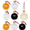 THE TWIDDLERS - Palline di Natale da Riempire di Bevande (Gin Vodka Whisky Vino) e Caramelle con Etichette - Trasparenti Ornamento per Albero di Natale Appeso (8, 10cm x 8cm - 250ml)