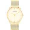 Calvin Klein Orologio Analogico al Quarzo da donna con cinturino in maglia metallica in acciaio inossidabile dorato - 25200159
