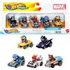 Hot Wheels RacerVerse - Set di 5 veicoli die-cast con piloti i personaggi Marvel, include Capitan America, Rocket, Black Panther, Capitan Marvel e Thanos, giocattolo per bambini, 3+ anni, HPN40
