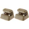 YINETTECH 2 clip per aletta parasole per auto, compatibili con W123 W124 W126 W140 W201 W463 A1268100012 126-810-00-12-8412 accessori per visiera in plastica beige