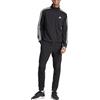 Adidas Tuta da Uomo Basic 3-Stripes Fleece Nero