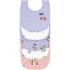 LÄSSIG Set di bavaglini per bambini (5 pezzi) con chiusura a strappo in cotone impermeabile/Value Pack Bib Happy Fruits Cherry