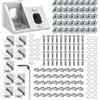 BFBYTAY Staffe Angolari Alluminio 20 x 20, 20 Pezzi, CNC, 90 Gradi, Per Profili Alluminio e Rinforzo Tavoli