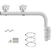 WiTi Heavy Duty Dual Mount 40CM Arm Bracket per telecamere, lungo palo con 2 supporti per sistema di videosorveglianza CCTV, soluzione per progetti e casa per interni ed esterni