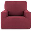 ECOMMERC3 | Copridivano universale e versatile a 1 posto, protezione per divano, colore bordeaux, facile da posizionare per schienale, seduta e braccia