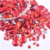 Wambere 100 pezzi di strass da cucire, pietre acriliche con strass per cucire a mano, varie forme da 4-30 mm, strass piatti, per artigianato fai da te, decorazione di abbigliamento, accessori per nail