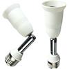 DZYDZR 2pcs Adattatore Portalampada Esteso da E27 a E27 Bianco 14 cm, Rotazione a 360 Gradi e Mantenimento Della Direzione Stabile Per Lampadine a LED（5,5in）