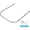 Misounda Asta Per Tenda Da Doccia A U 100x(80-120) x100cm, Bastone Supporto Palo Per Tenda Vasca Da Bagno Doccia Angolare Regolabile Senza Forare, Adatto Per Bagno, Spogliatoio, ECC.