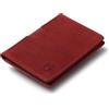 FOXHACKLE Portafoglio porta carte di credito in pelle per uomini e donne, portafoglio sottile bifold con blocco RFID, tasca frontale sottile portafoglio minimalista, piccola custodia per carte, Rosso