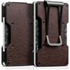 VULKIT Porta Carte di Credito Uomo Slim Portafoglio Uomo con Fermasoldi Piccolo Metallo Porta Schede Carte di Credito Donna Schermato RFID, Retro Epresso