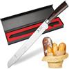imarku Coltello da Pane Professionale - Coltello Cucina Seghettato Extra Affilata 25 cm, Coltelli Pane Inossidabile con Impugnatura Ergonomica, Chef Coltello per Pane e Pasticceria