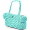 Record - Borsa per Cani e Gatti Cloud con effetto goffrato. Traportino per Cani con Maniglia imbottita per comfort e fondo rimovibile | Tiffany, 37 x 19 x 26 cm