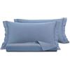 Smart Deco Home Set copripiumino federe letto parure copripiumino in raso di puro cotone Made in Italy MATRIMONIALE BLU