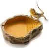MUYYIKA Ciotola per acqua terrario, accessori per tartarughe, rettili, ciotola per acqua, ciotola per mangime, terrario, ciotola per acqua, ciotola, accessori per serpente, tartaruga, geco