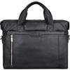 ROYALZ 'Seattle' Grande borsa a tracolla in pelle da uomo valigetta vintage per laptop da 15.6' borsa messenger business, Colore:Nero