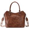RAVUO Borsa Donna, Grande Borse Tracolla in Pelle PU Vintage Borsa a Spalla Borsa Hobo Borsa Shopper Tote Bag con Spallaccio Regolabile para Lavoro Università,Marrone
