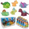 #sbabam Sbabam FUNNY BOX Jurassik Friends Jelly Planet, Dinosauri per Bambini Super Morbidi, 4 Pezzi, Giochi per Bambini da Edicola con T-Rex Triceratopo e Altri - Animali Giocattolo per Regalo Bambino 3 Anni