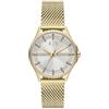 Armani Exchange Orologio Analogico al Quarzo Donna con Cinturino in Acciaio Inossidabile AX5274, Tono oro e tono argento