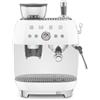 Smeg Macchina per Caffè Espresso manuale con macinacaffè 50's Style, bianco - EGF03WHEU